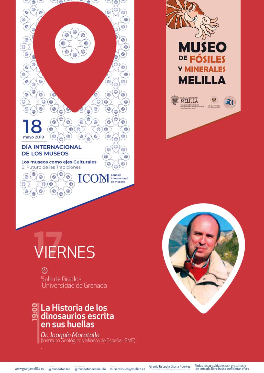 CARTEL Conferencia día Internacional de los Museos Fósiles 2019